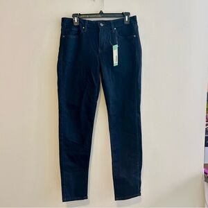 Liverpool Dark Blue Jeans Slim Fit Just Black Fae Straight Leg Size 30 Mid-Rise